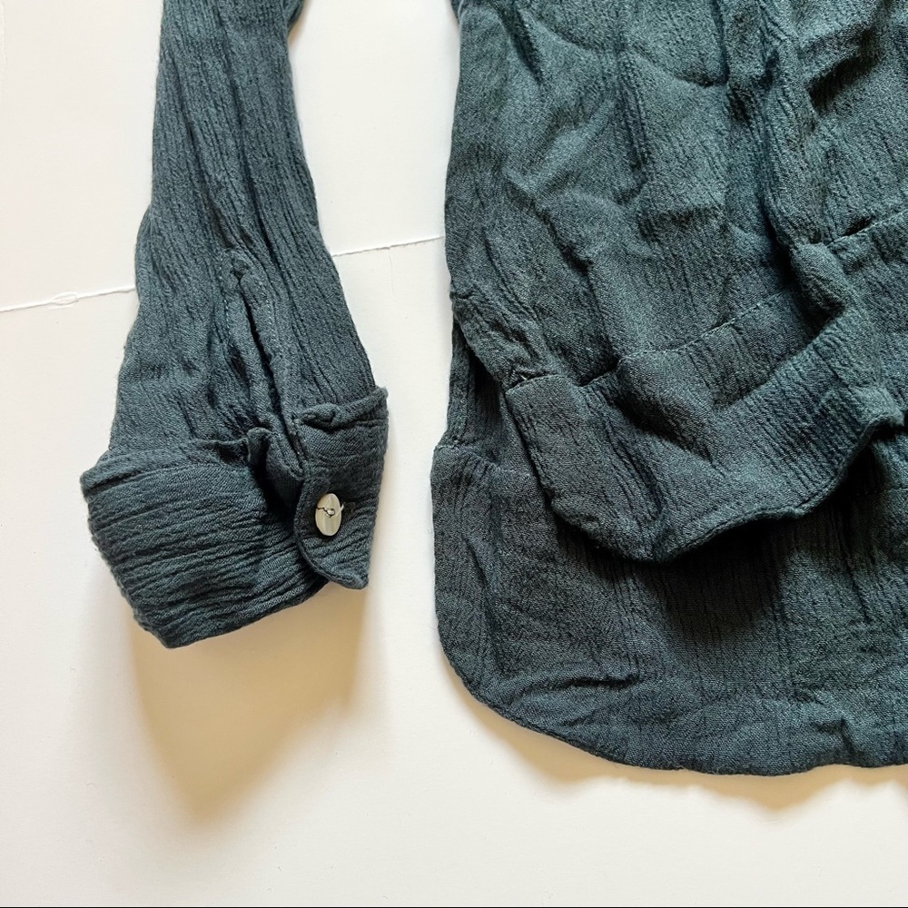 Tularosa Tunic Top Long Sleeve Wyatt in La' Rochelle Blue Teal Sz M - Picture 8 of 11